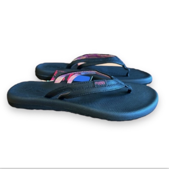 Flojos Women's Flip Flops | Various Sizes: 7, 11 | Black Pink Accent | NWT | $15 - Picture 7 of 7